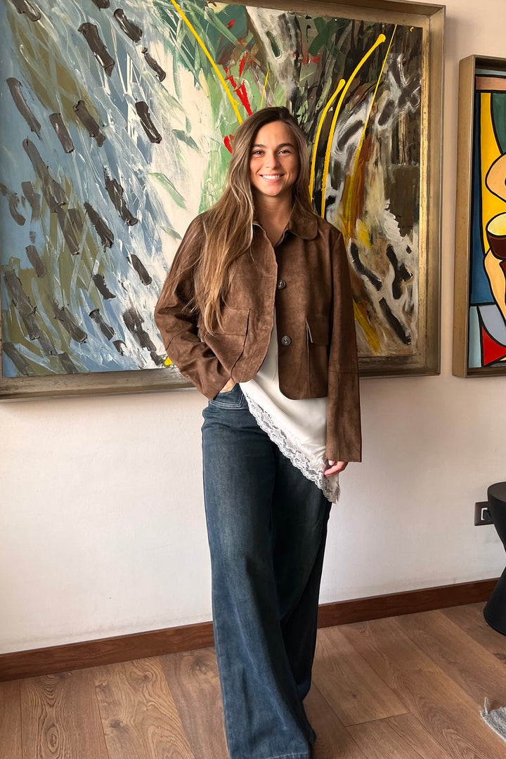 chaqueta suede